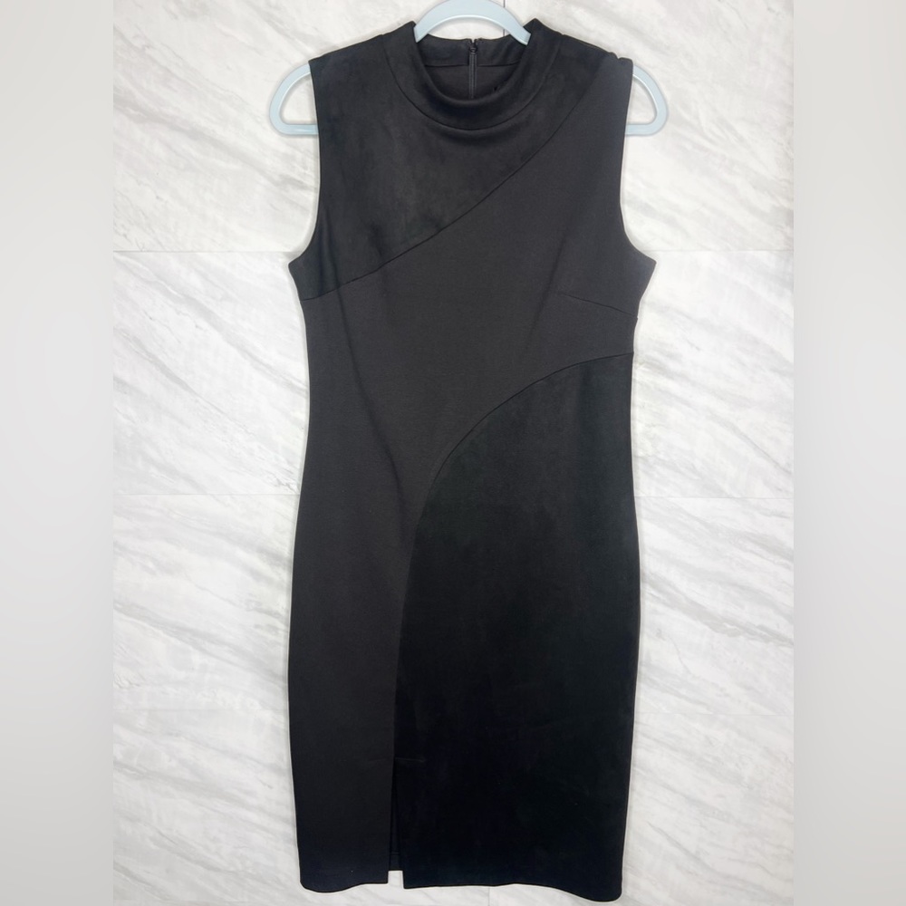 DKNY Suede MIDI Dress 12 NWT